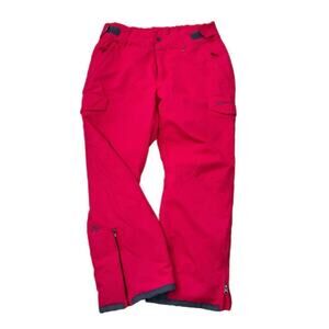 ARCTIX Snow Pant Women Size XL Red ZIP POCKETS Adjust Waist 5K FLAW